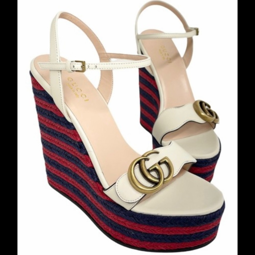 Gucci Marmont GG Platform Wedges